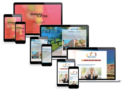 Gestaltete Webseiten der Web-Manu-Faktur München